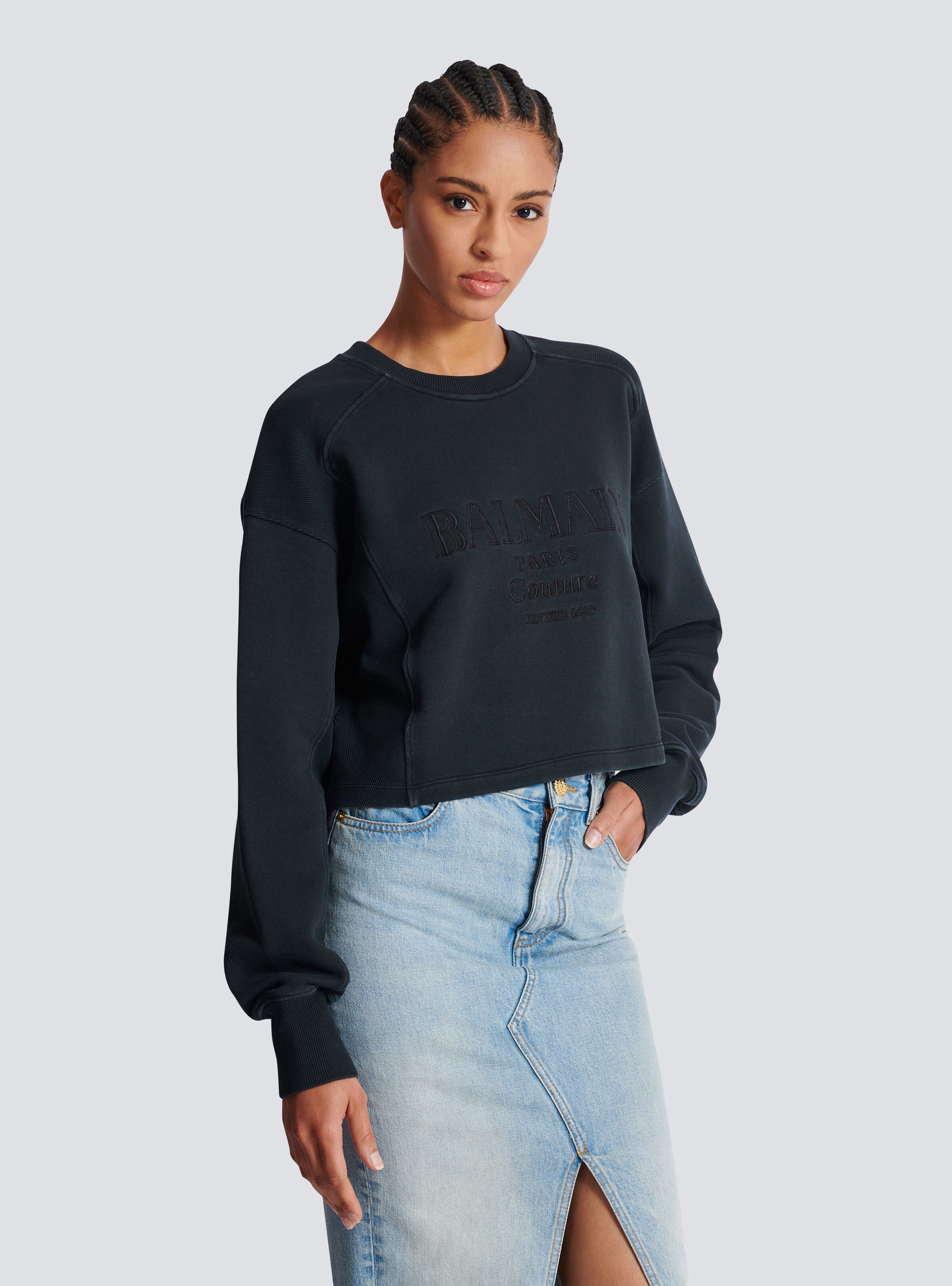 Balmain Couture embroidered sweatshirt - 6