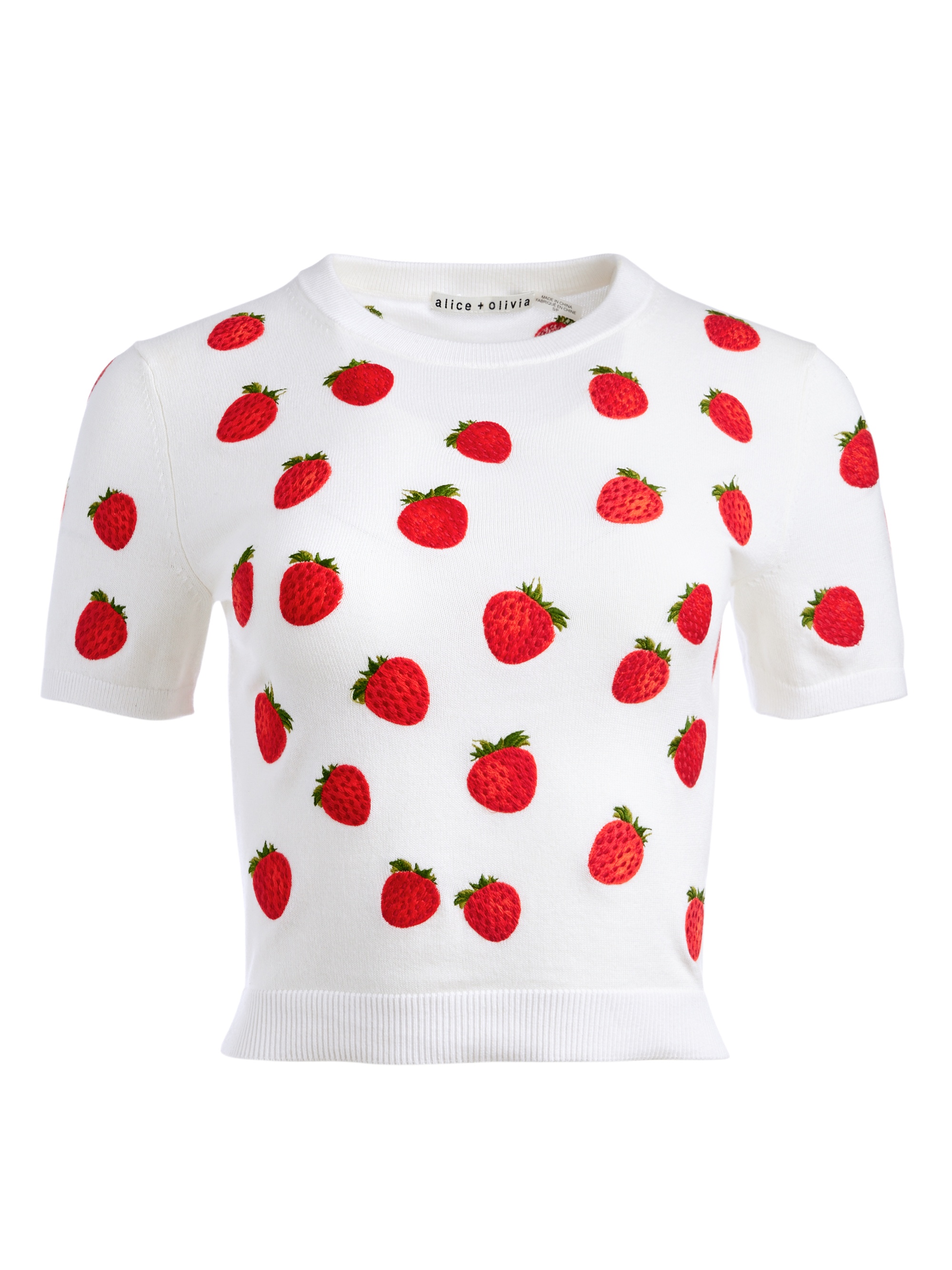 CIARA STRAWBERRY EMBROIDERED PULLOVER - 1