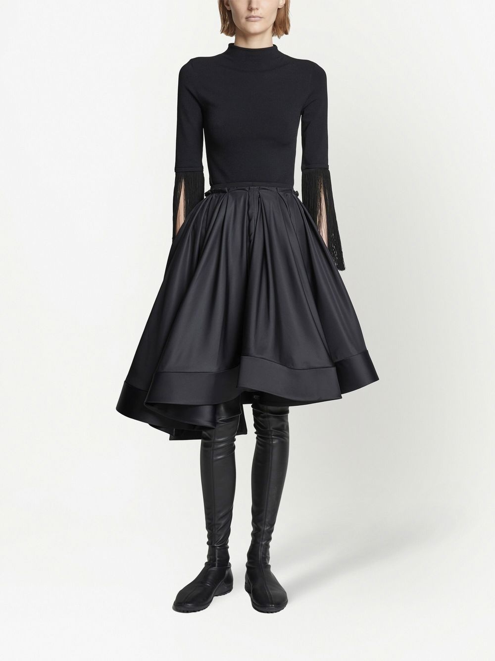 pleated full taffeta skirt - 2