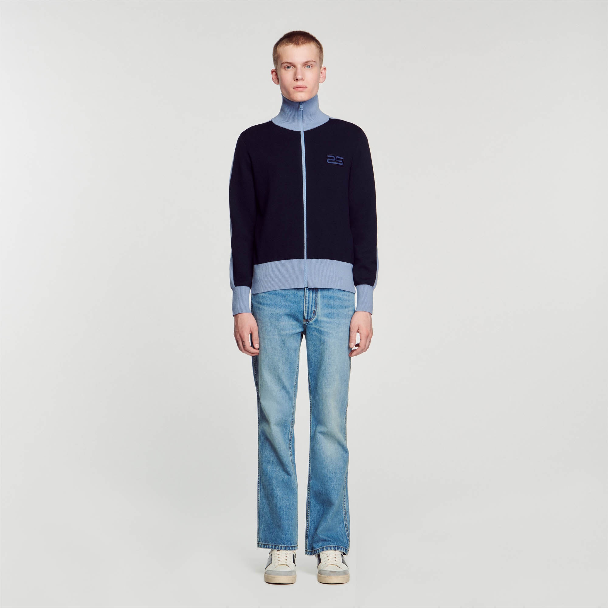 TWO-TONE KNIT CARDIGAN - 3