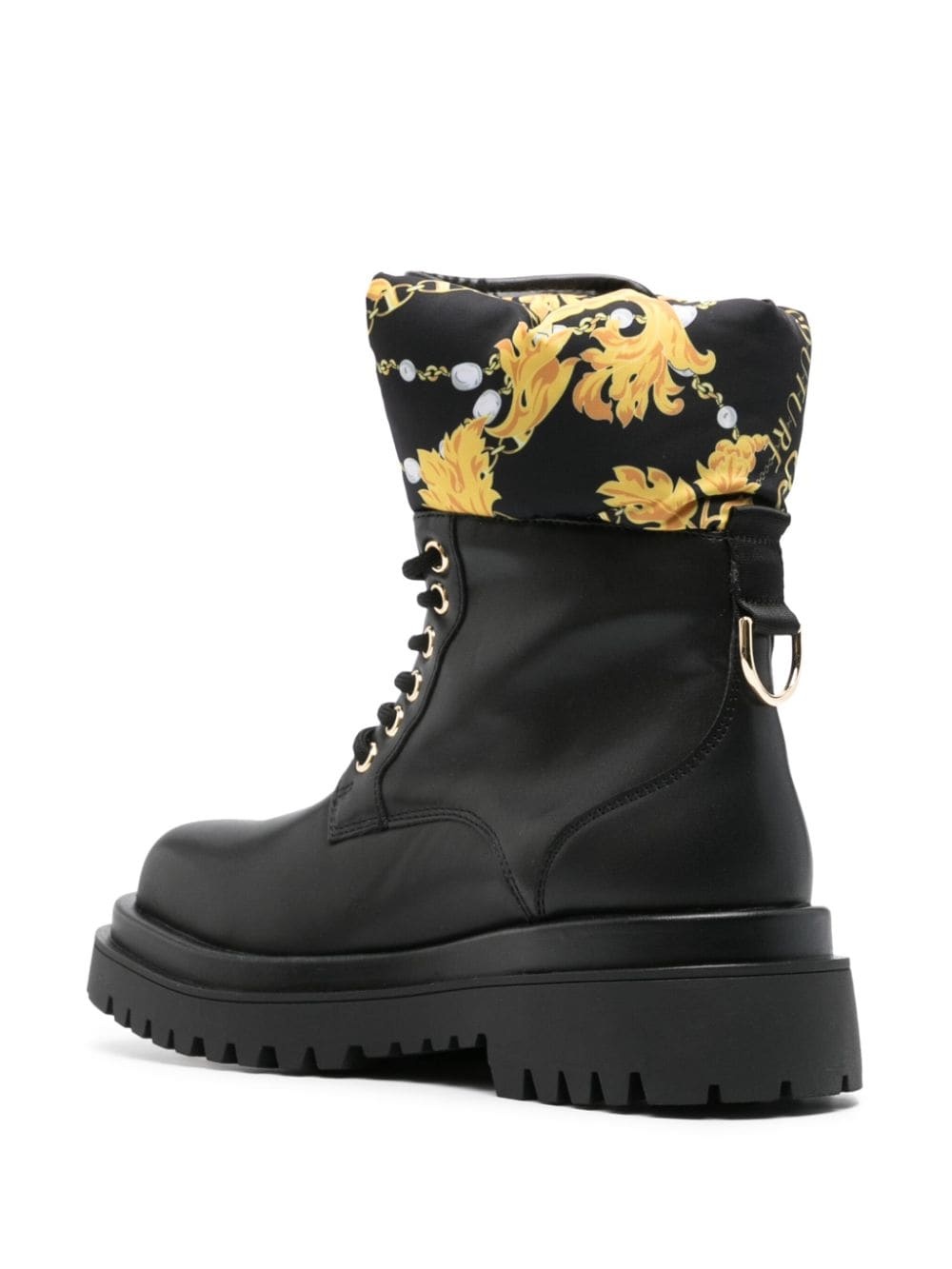 Chain Couture lace-up boots - 6