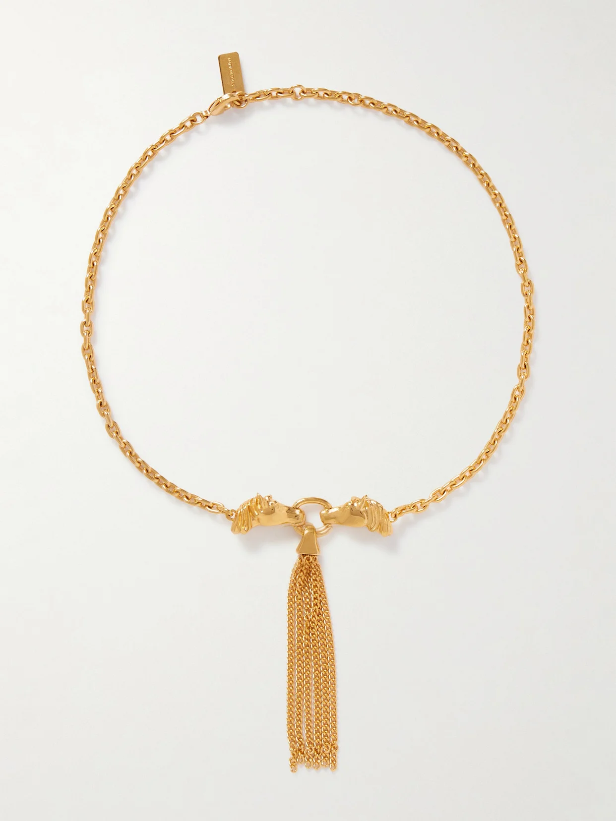Tasseled Gold-tone Necklace - 1