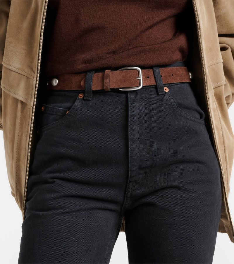 NOUR HAMMOUR Studded suede belt outlook