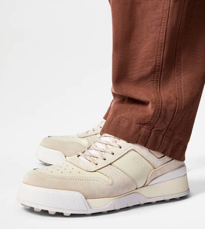 Tod's TOD'S SNEAKERS IN SUEDE AND SMOOTH LEATHER - OFF WHITE, BEIGE, WHITE outlook