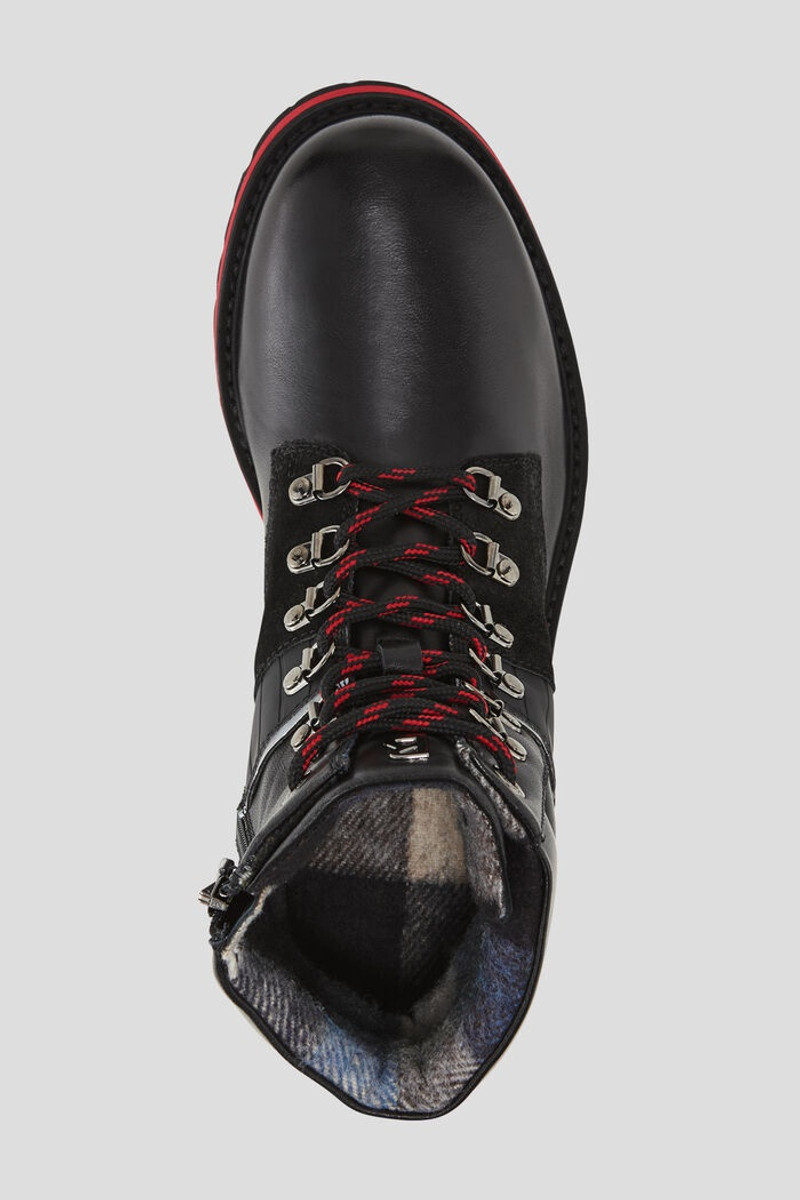 Courchevel Mid-calf boots in Black/Red 5
