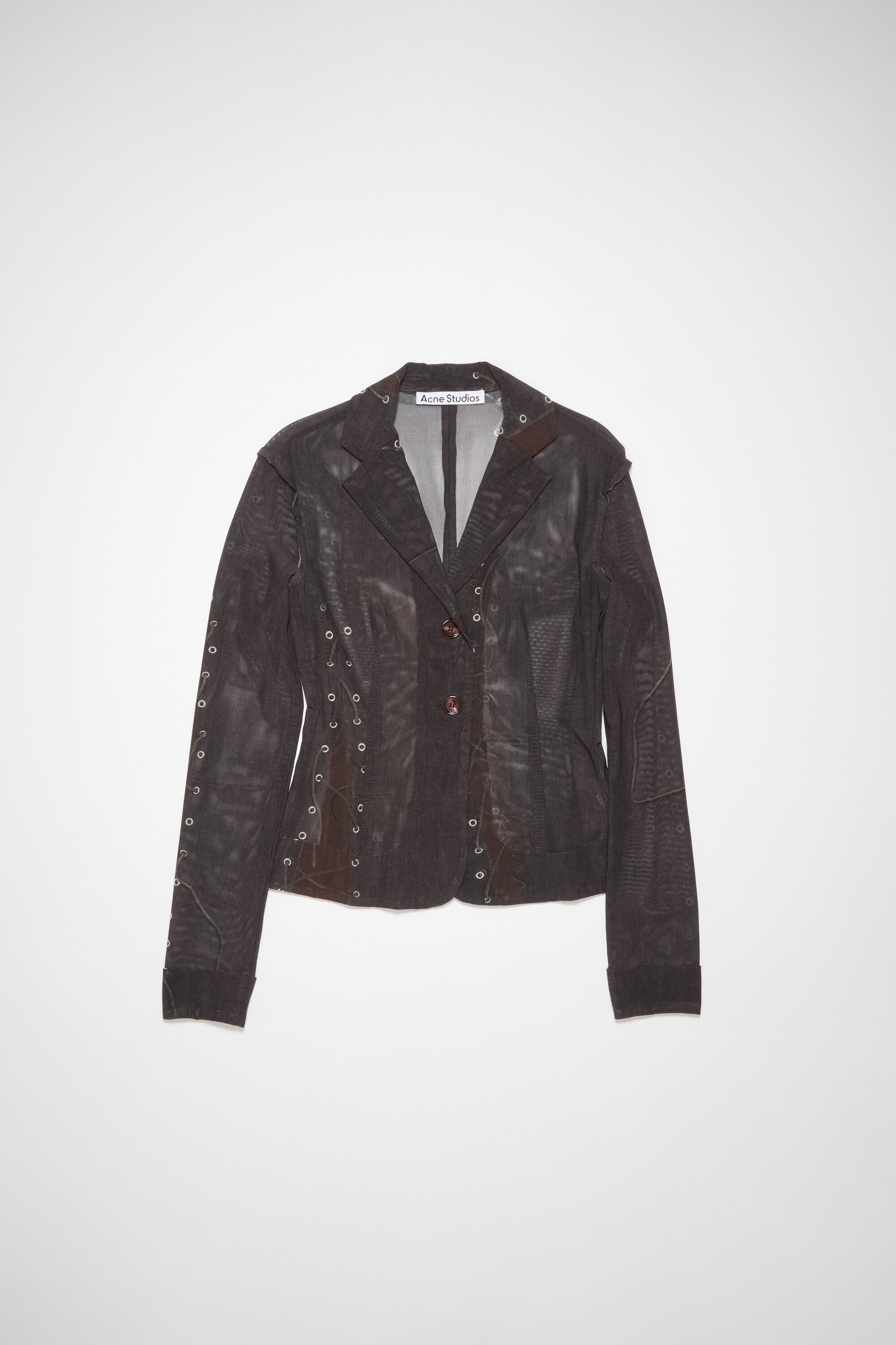 Fitted fit suit jacket - Dark brown - 5