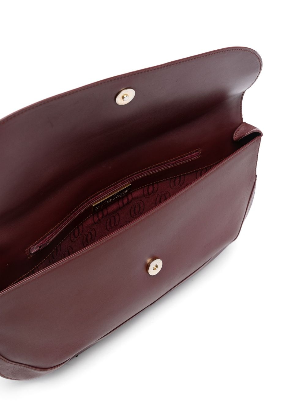 1990s logo-embossed flap clutch - 5