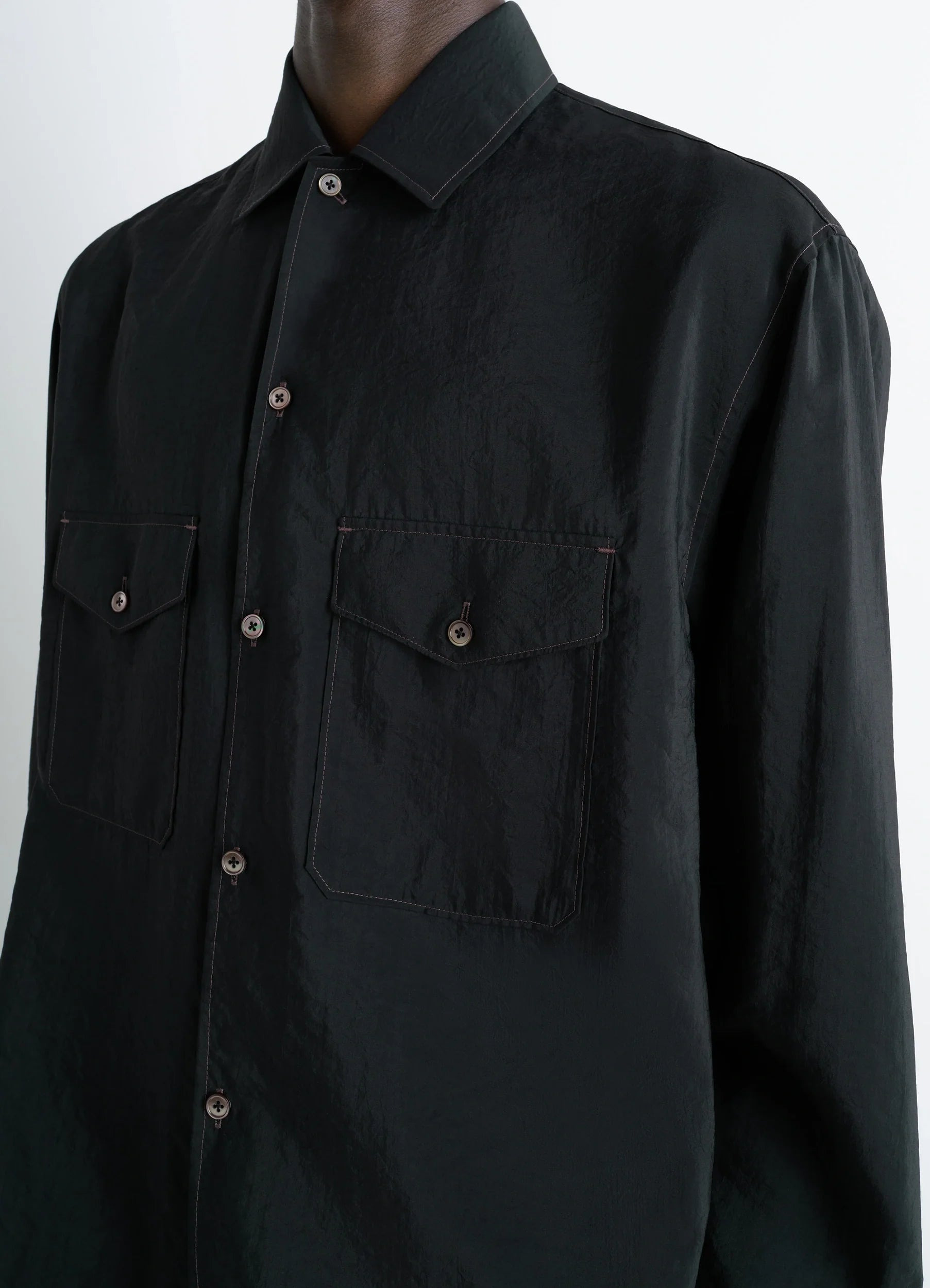 CONVERTIBLE COLLAR SHIRT - 5