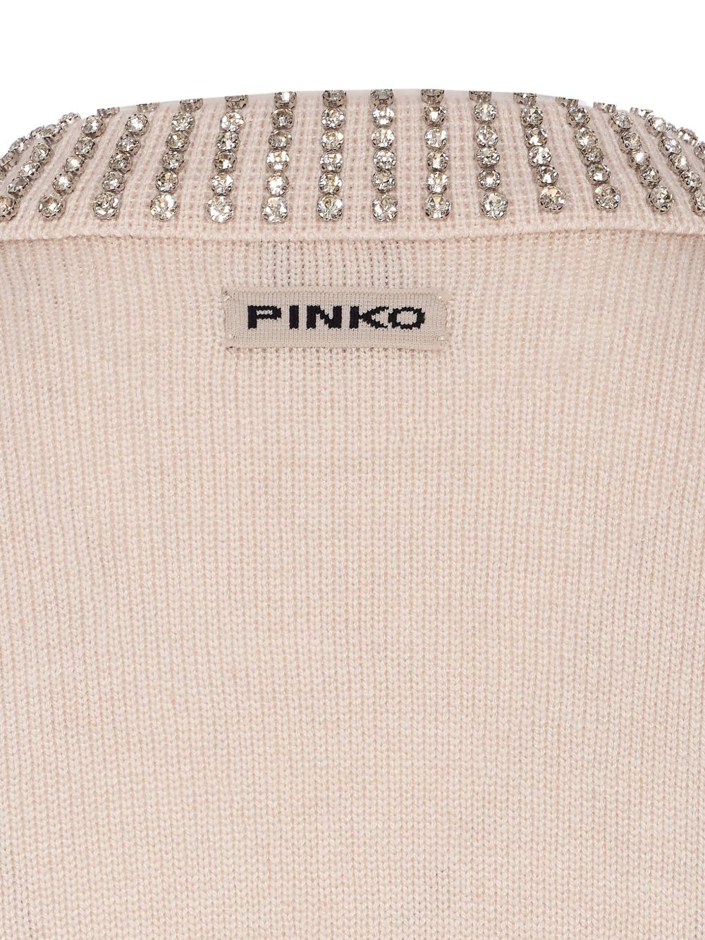 crystal-collar crewneck sweater - 4