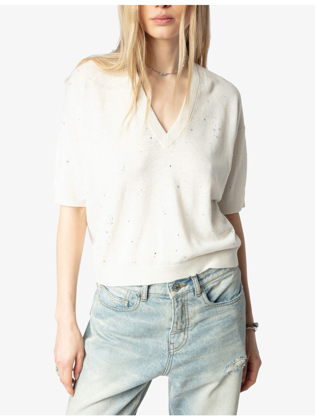 Wully Rhinestone Knitted Top - 3