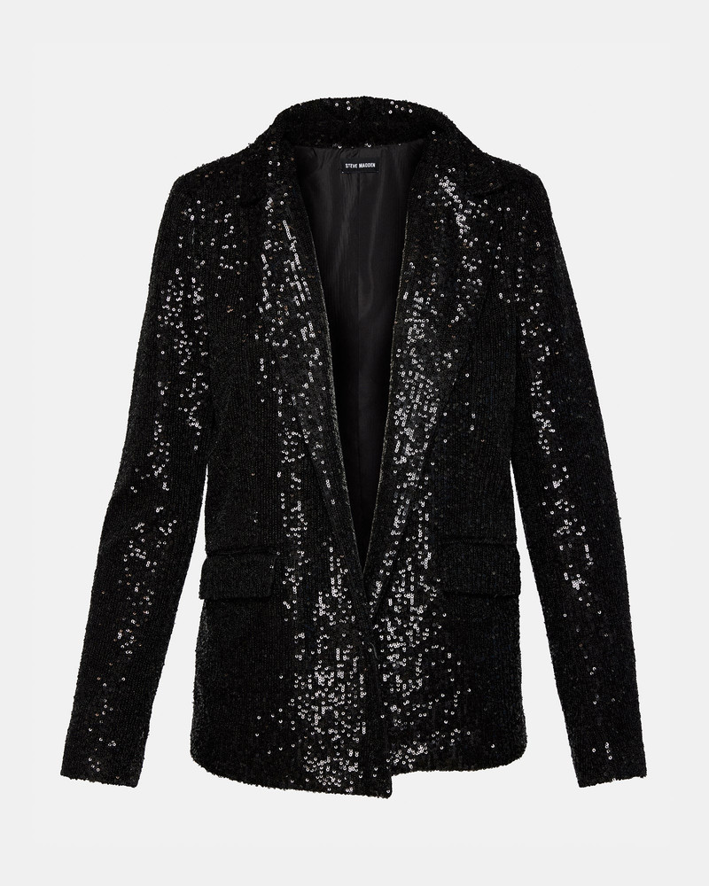 PAYTON SEQUIN BLAZER BLACK 1