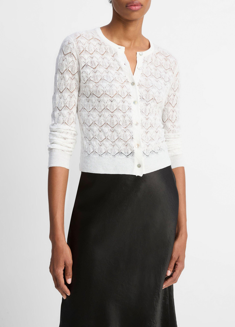 Lace-Stitch Cotton Cardigan 2