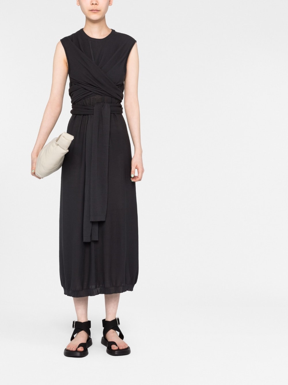 tie-detail cotton dress - 2