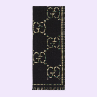 GUCCI Check GG wool scarf outlook