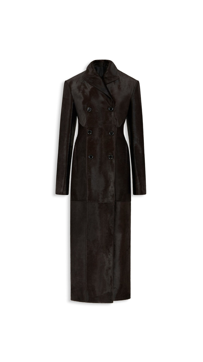 PONY CALFSKIN TAILORED COAT 1