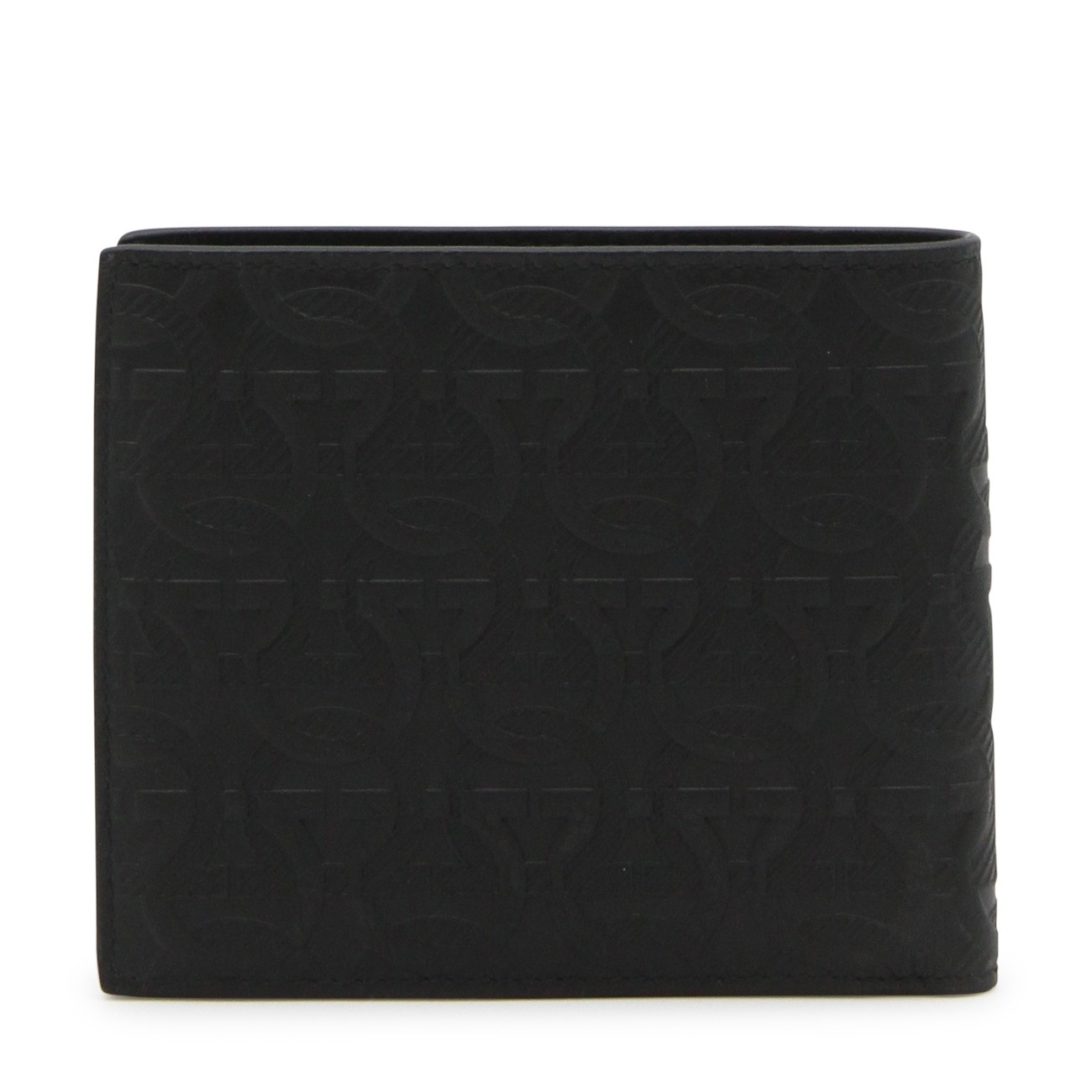 black leather gancini wallet - 2