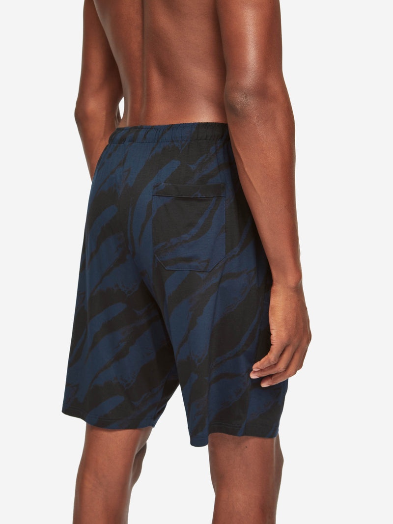 Men's Lounge Shorts London 8 Micro Modal Navy - 7