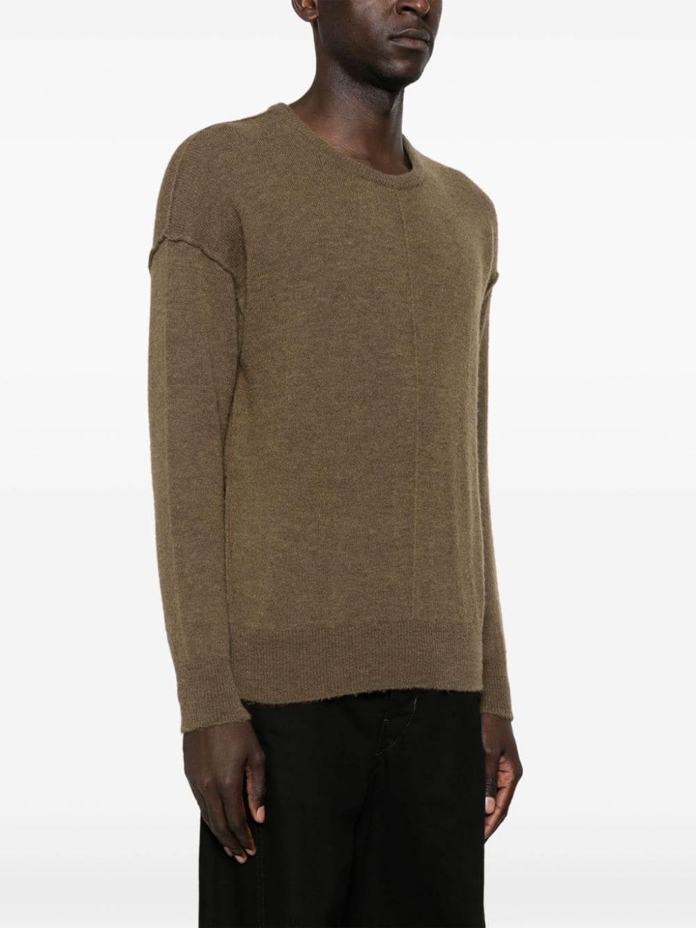 brushed fine-knit jumper - 4