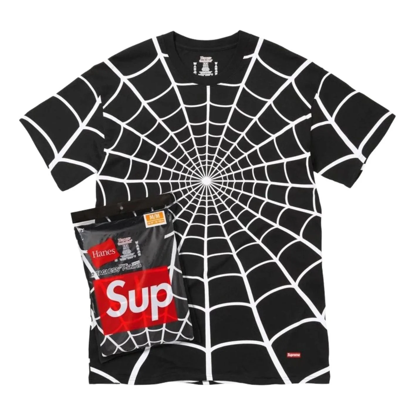 Supreme Supreme x Hanes Spider-Man Tagless T-Shirt (2 Pack) 'Black