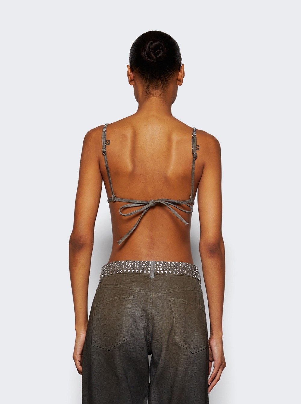 Denim Bra Top Dark Grey - 5