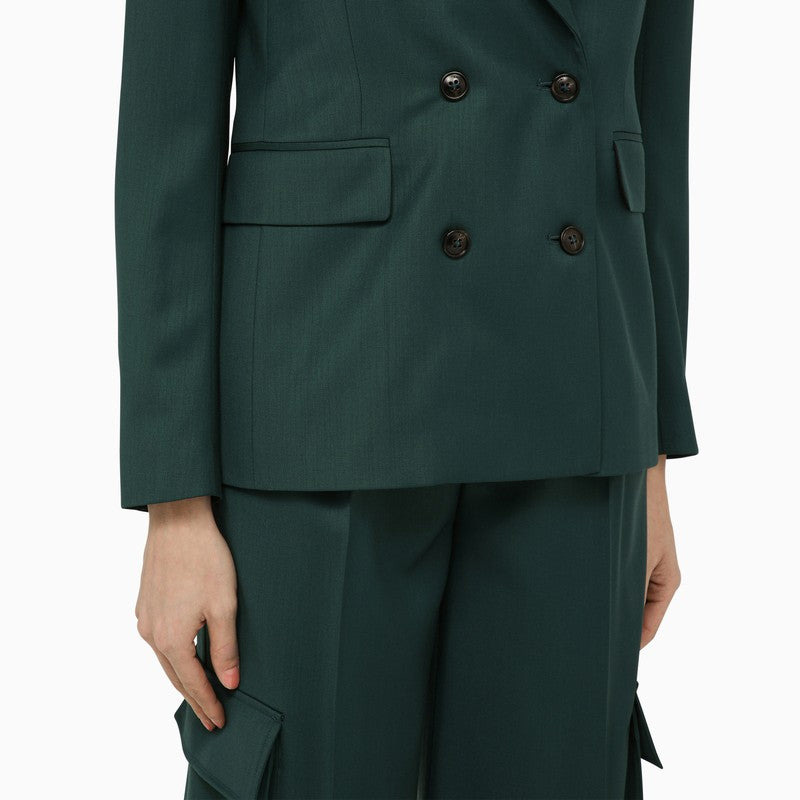Amiri Forest Green Double-Breasted Jacket In Wool Women - 3