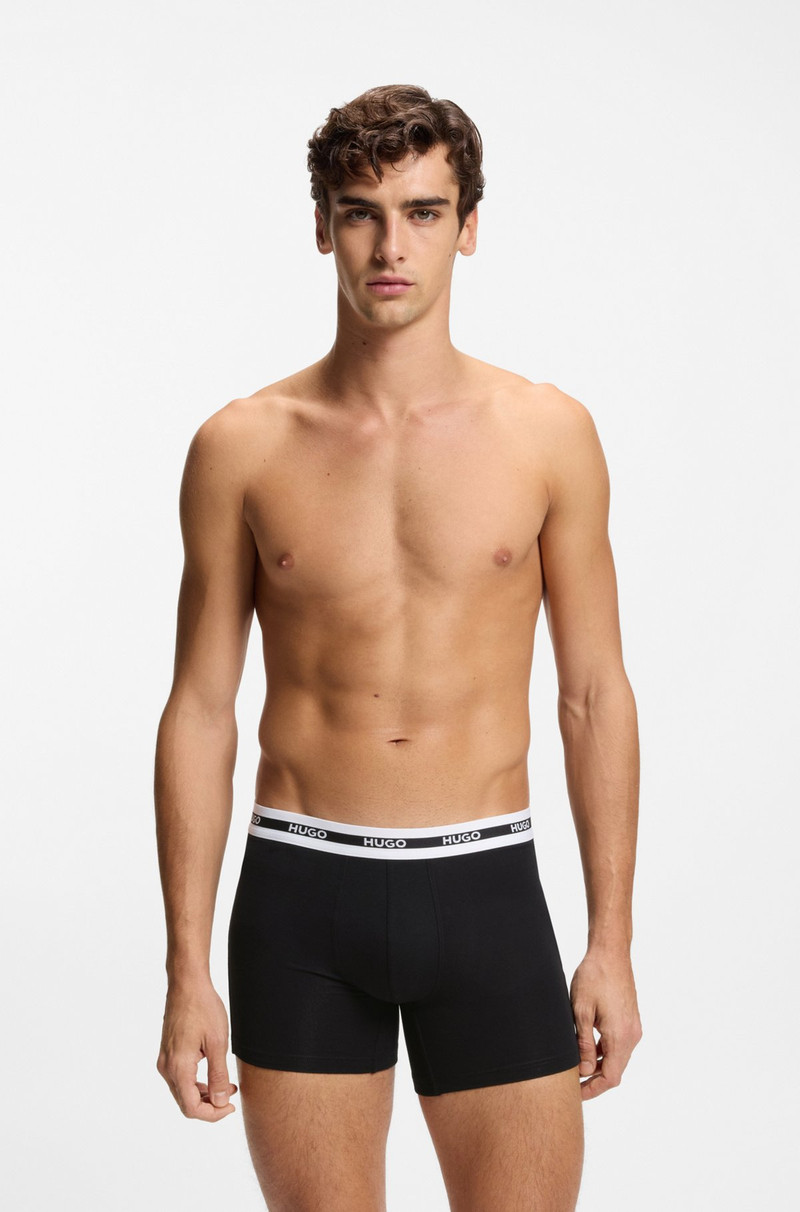 THREE-PACK OF STRETCH-COTTON BOXER BRIEFS WITH LOGOS 6