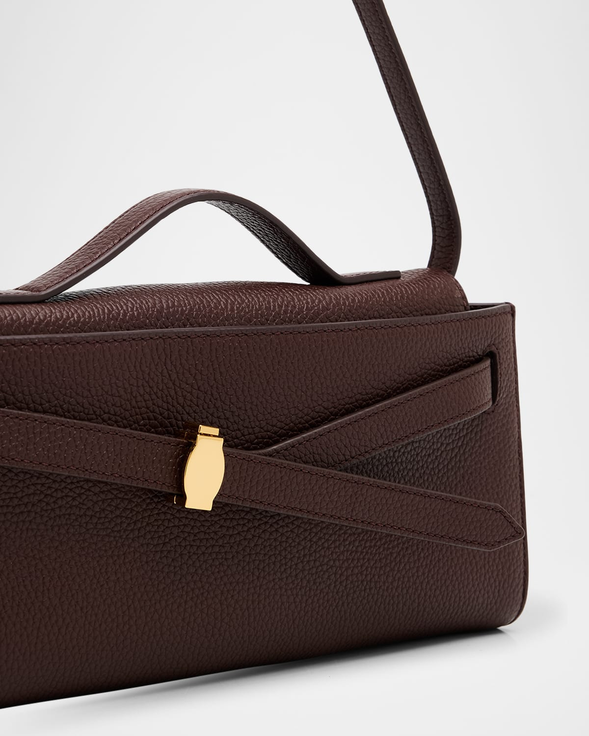 Dash Belted Grain Leather Clutch Bag - 5