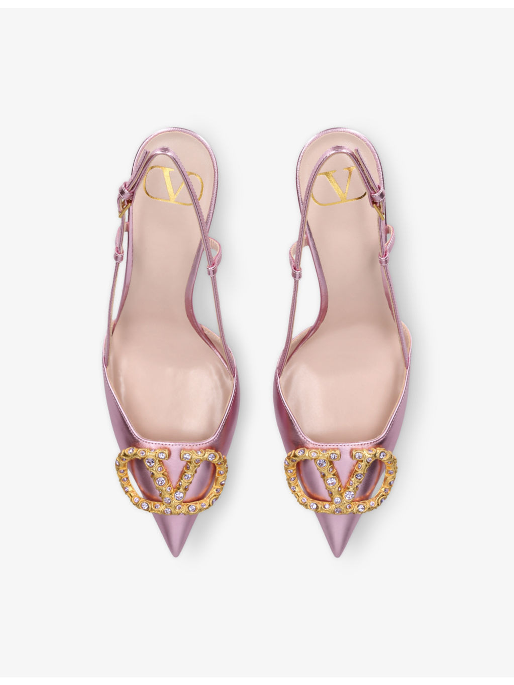 VLogo 80 Slingback Leather Heeled Courts - 2
