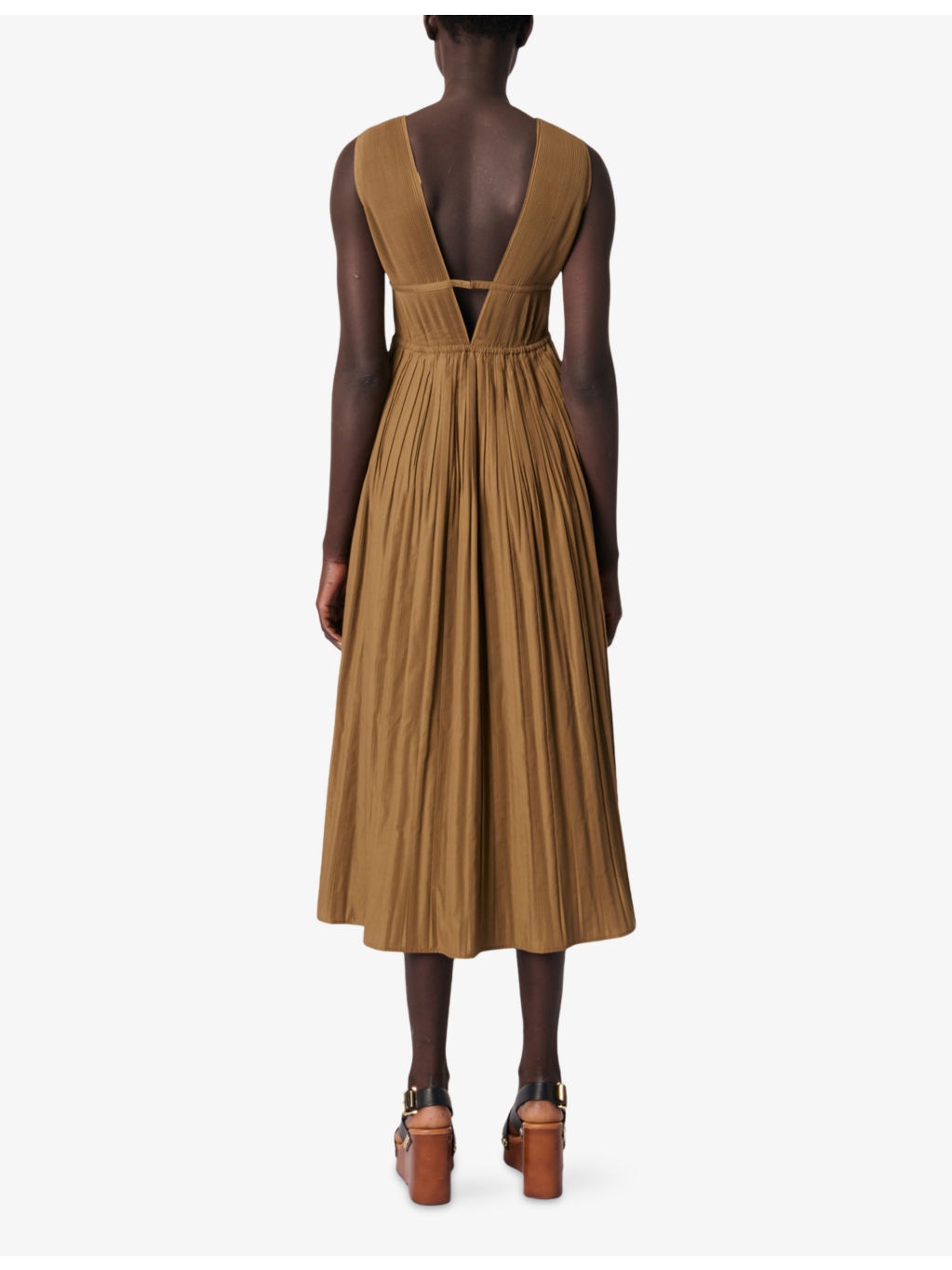 Jewel-Embellished Pleated Cotton-Blend Maxi Dress - 3