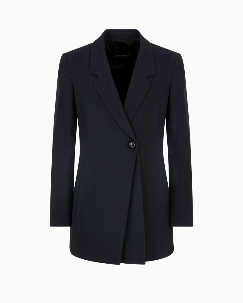 SINGLE-BREASTED BLAZER IN ENVERS SATIN 1