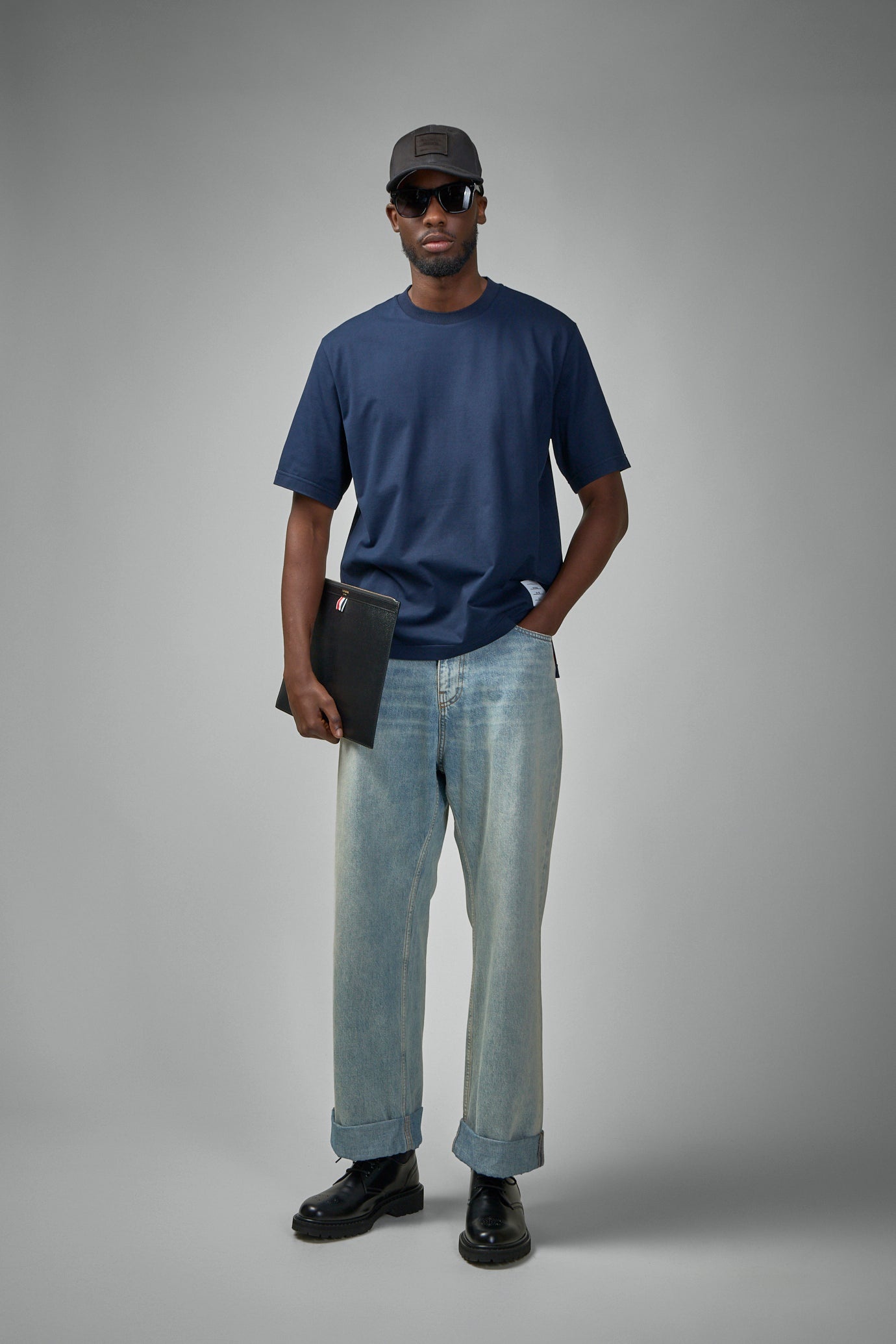 Oversized Short Sleeve Tee W/ RWB Knit Trim - 2