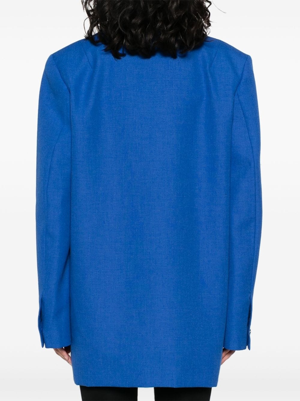 long-sleeve wool blouse - 4