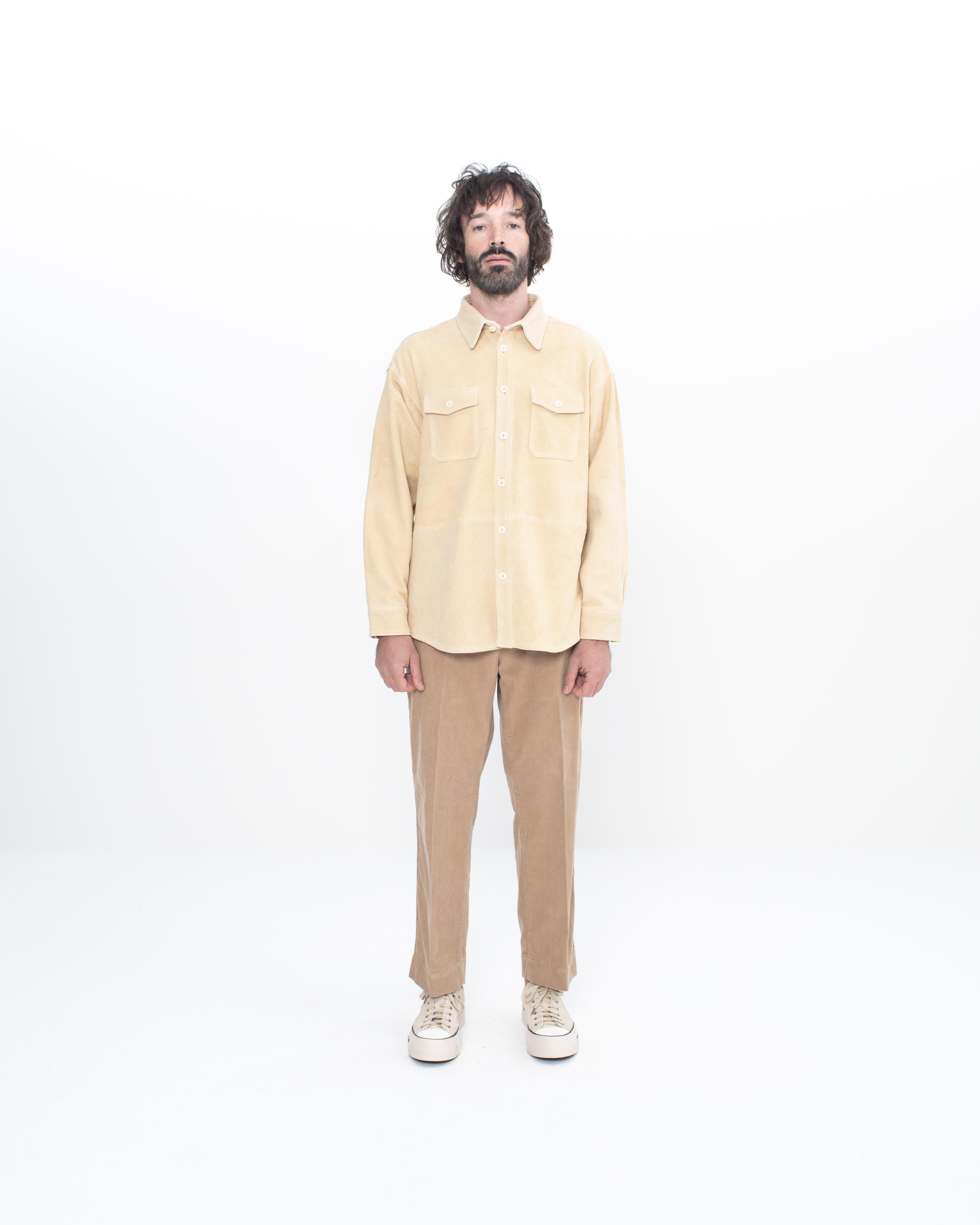 visvim LUMBER SHACKET (JP DEERSKIN) BEIGE | REVERSIBLE