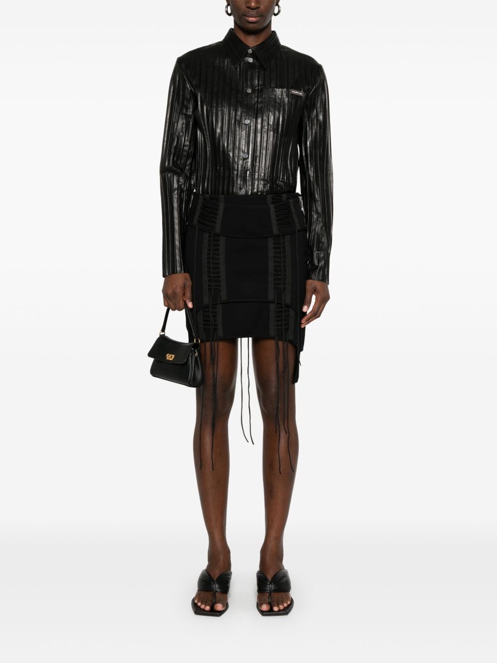 lace-up mini skirt - 2