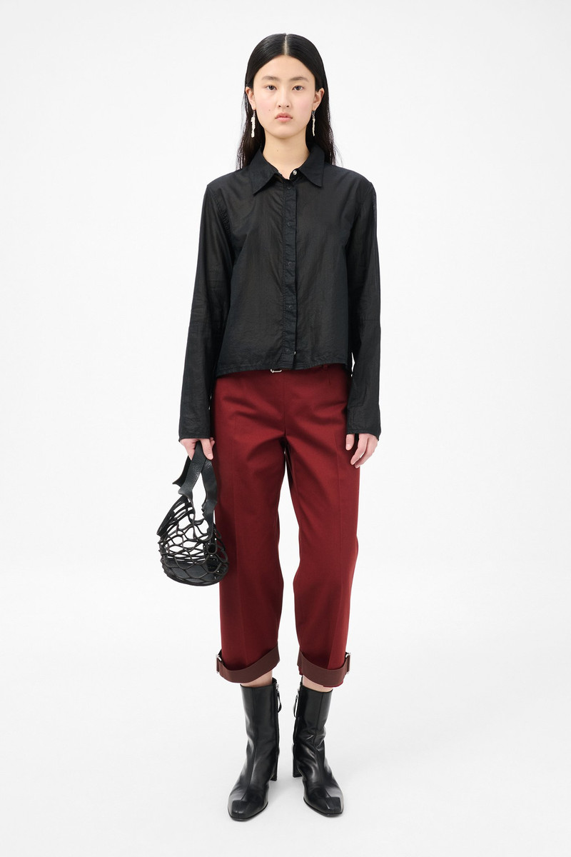 Our Legacy Auto Shirt Black Ink Chintzed Mussola outlook