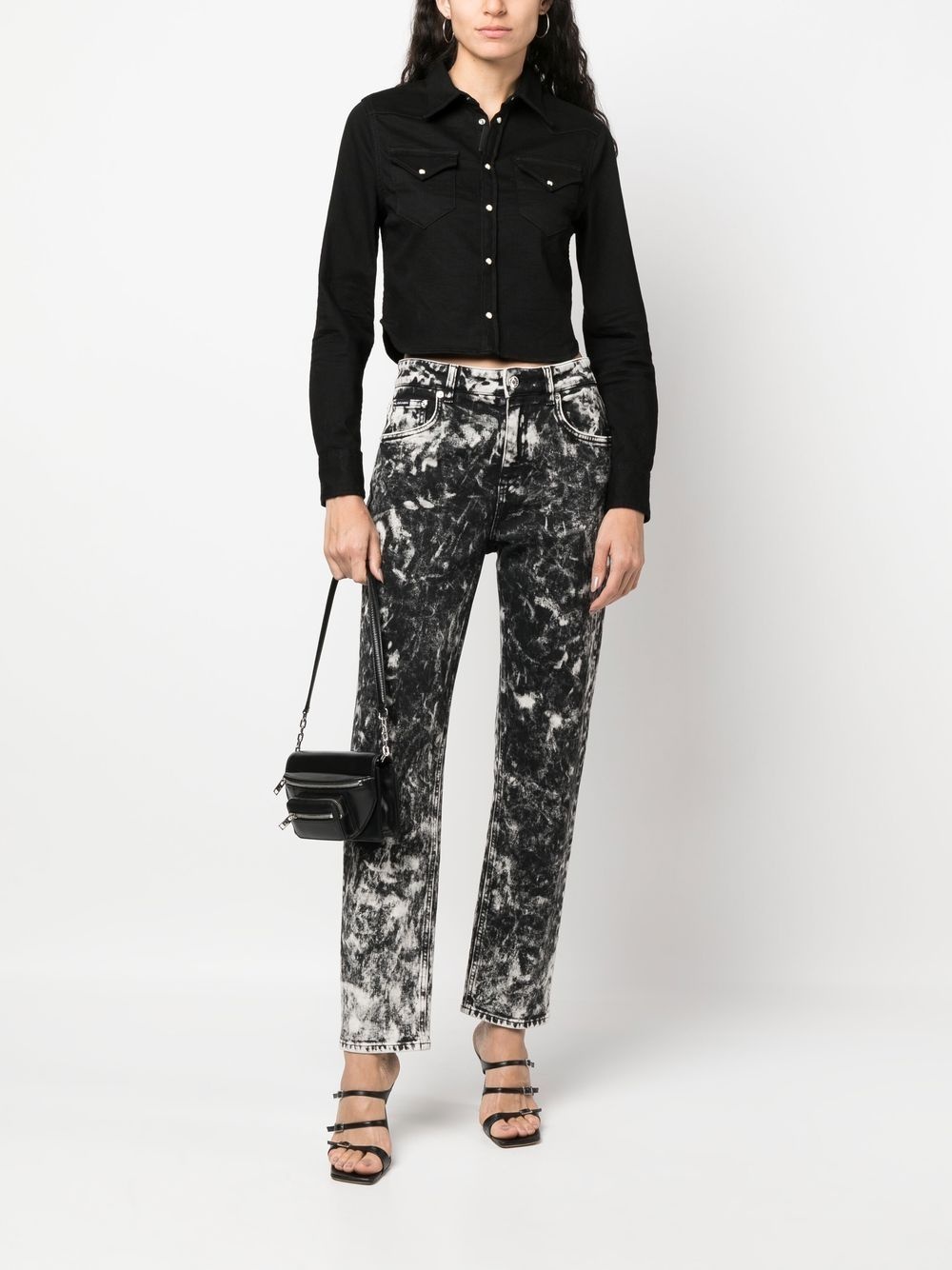 cropped denim shirt - 2