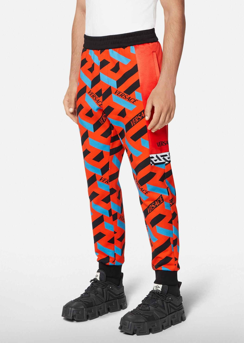 VERSACE La Greca Print Sweatpants outlook