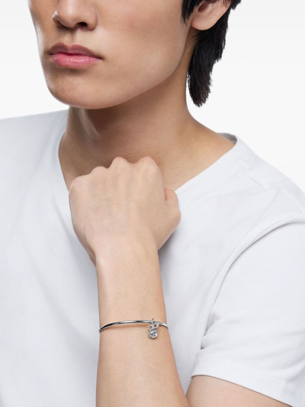 rose-charm bangle bracelet - 4