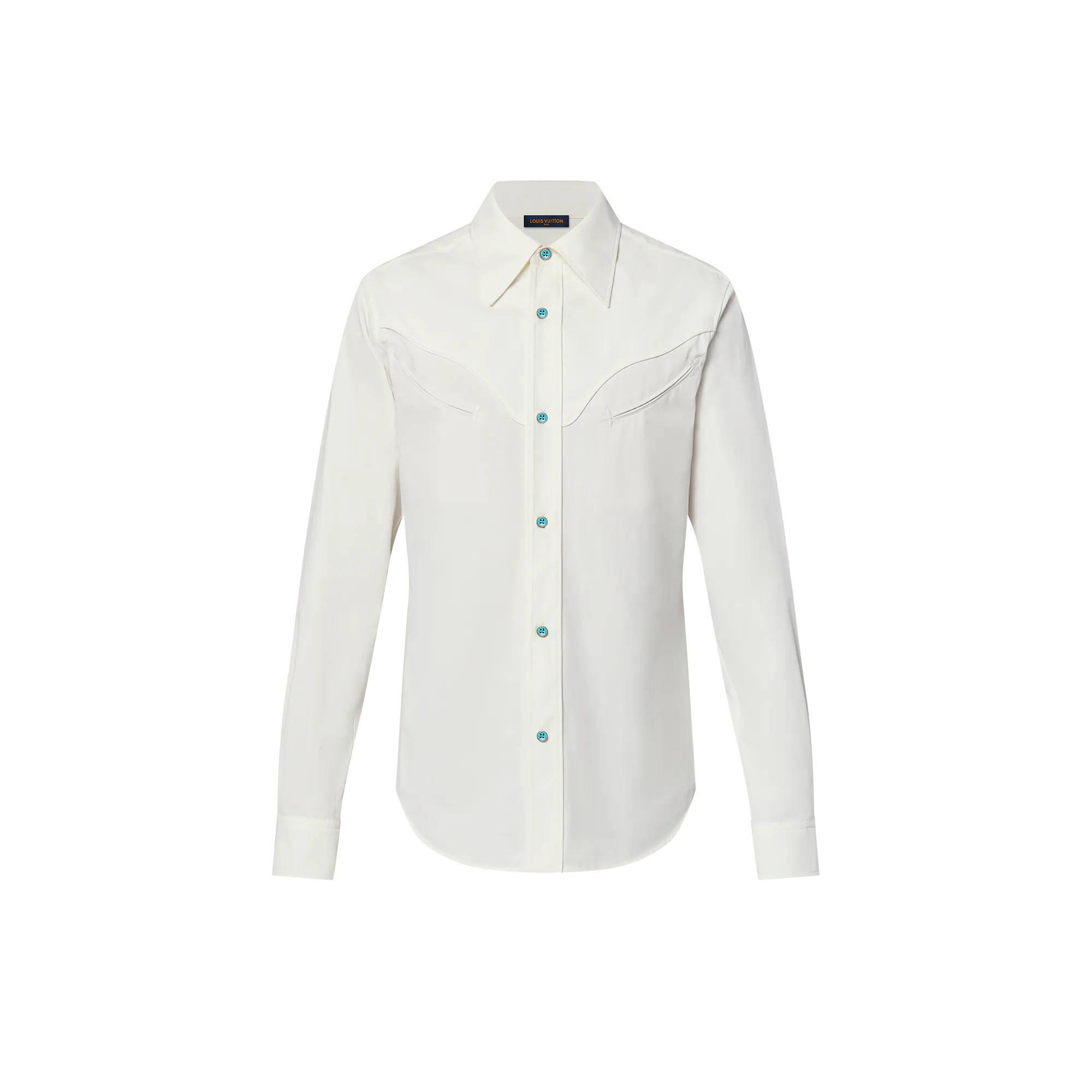 Western Long-Sleeved Cotton Shirt - 1
