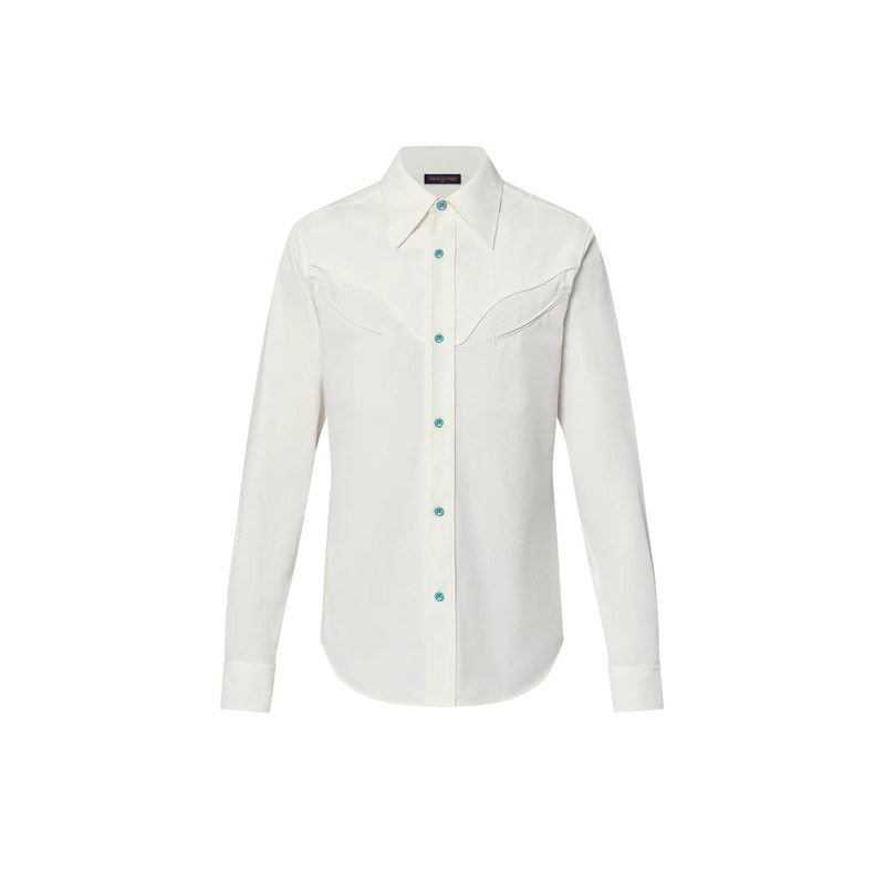 Western Long-Sleeved Cotton Shirt 1