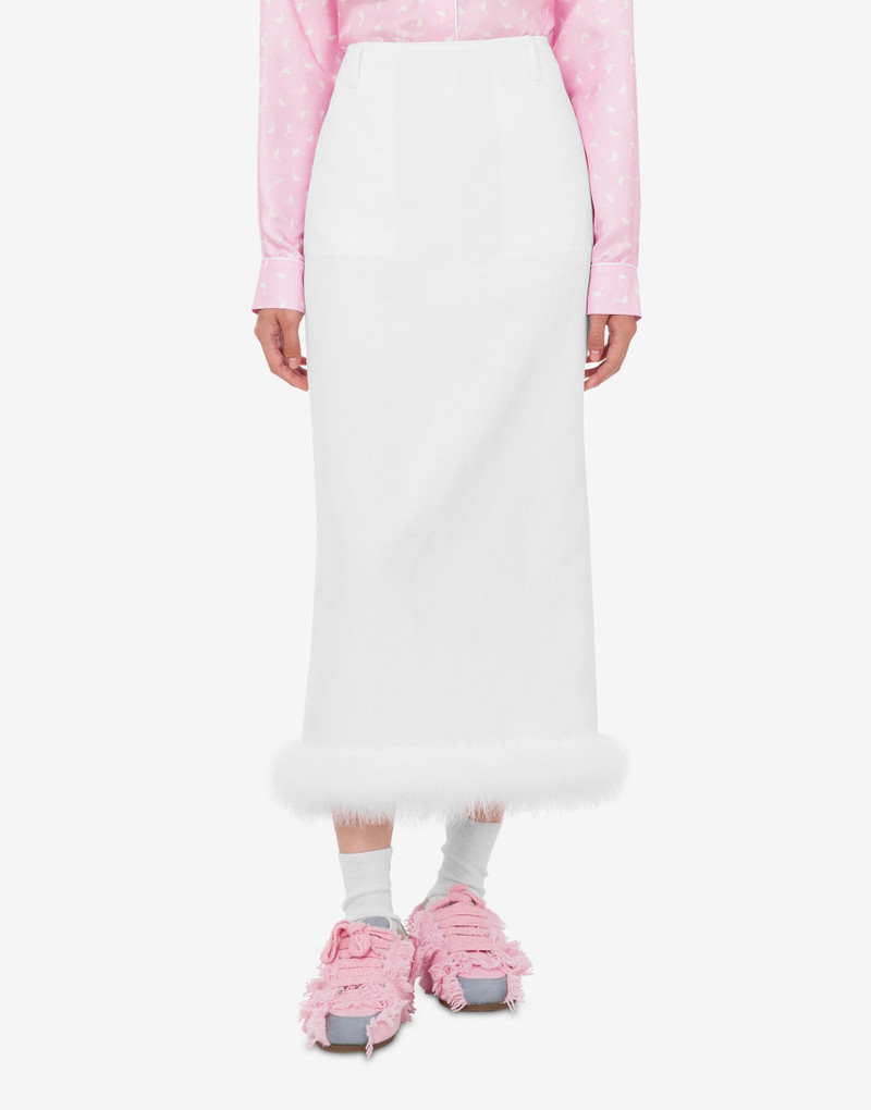 Moschino LINEN BLEND YARN-DYED SKIRT outlook