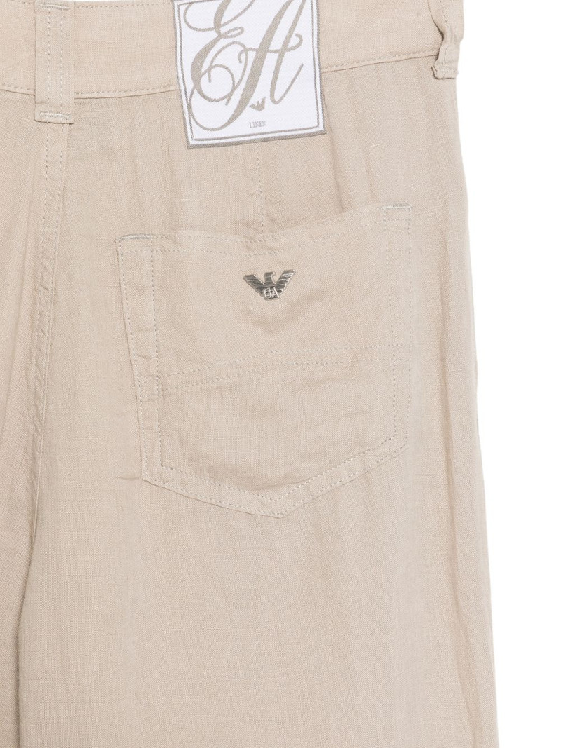 logo-patch wide-leg trousers 3