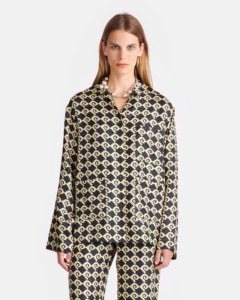 Nanushka Printed Silk-Twill Shirt outlook