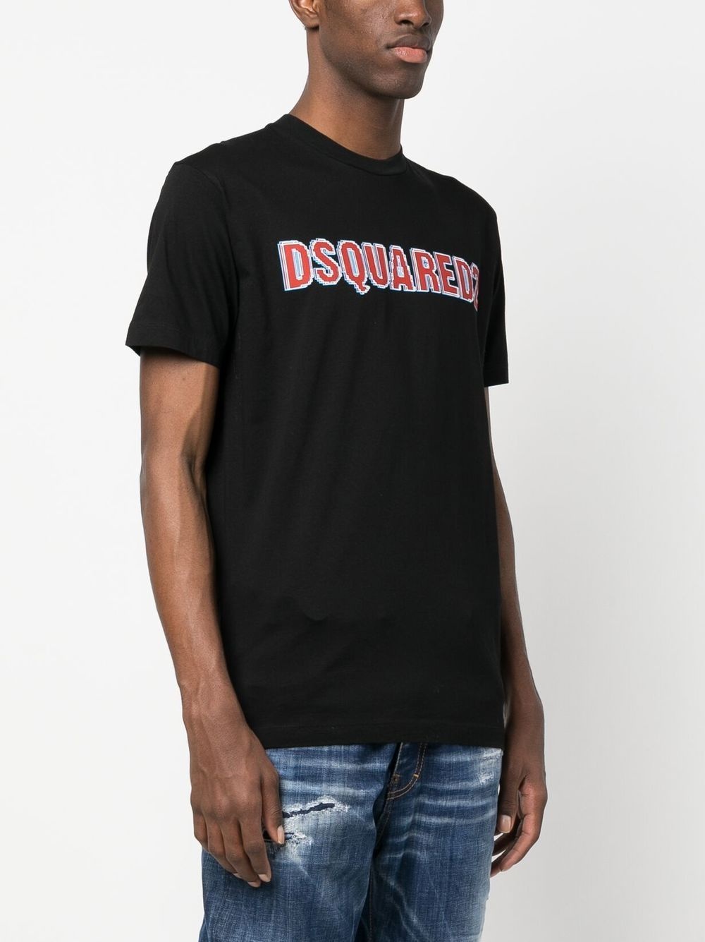 logo-print cotton T-shirt - 3