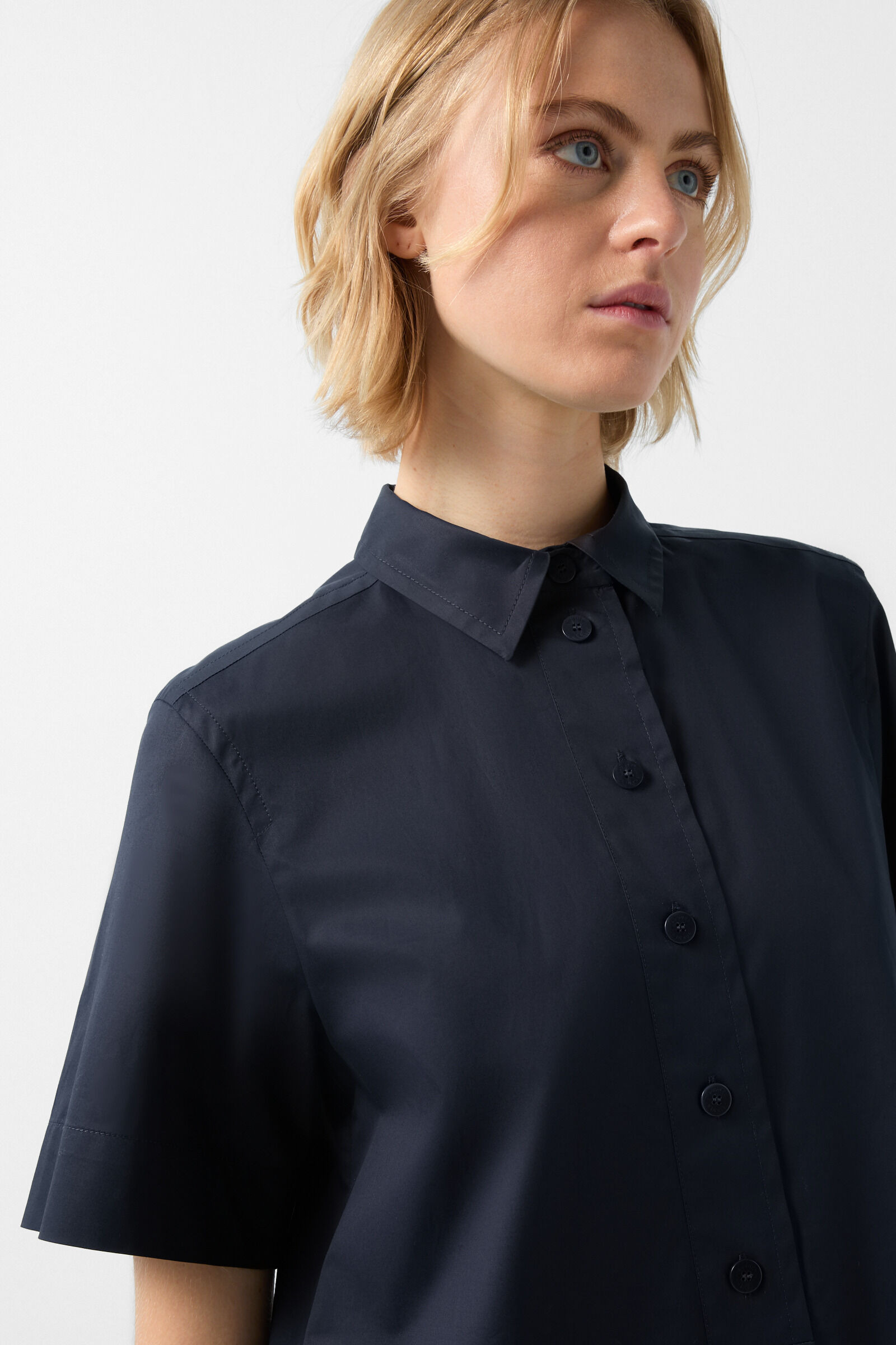 Ashlyn shirt dress in Navy blue - 4