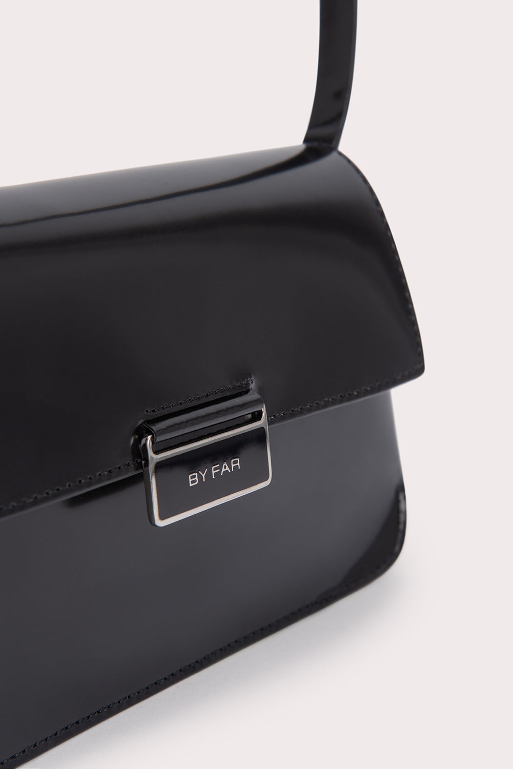 TILDA POCHETTE BLACK SEMI PATENT LEATHER - 7