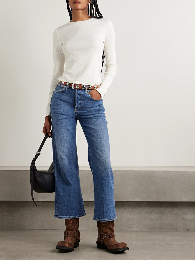 RE/DONE Cropped High-rise Wide-leg Jeans outlook