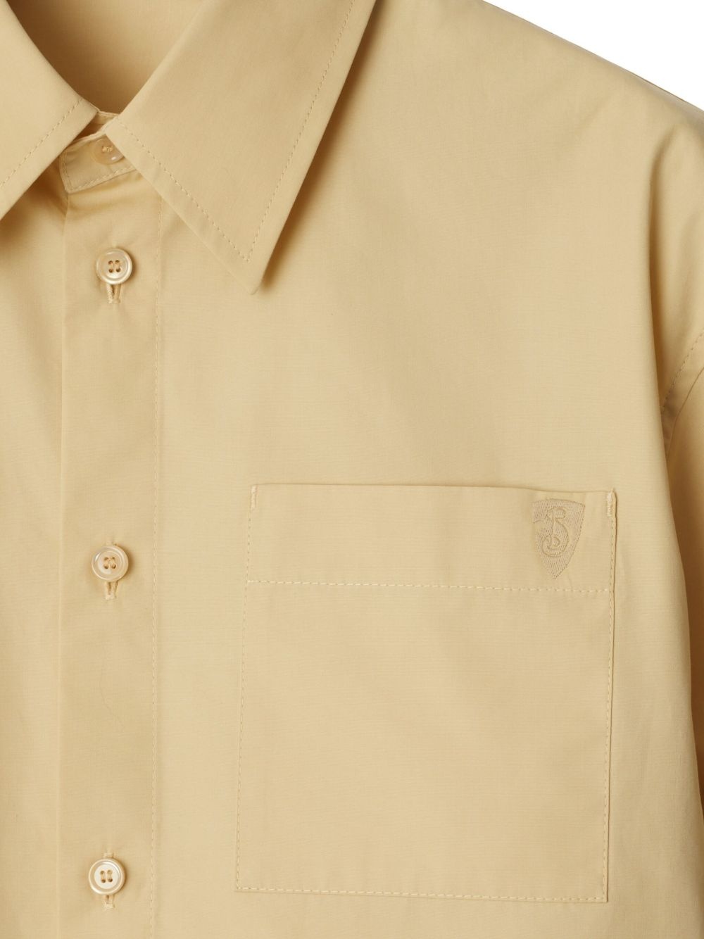cropped cotton shirt - 5