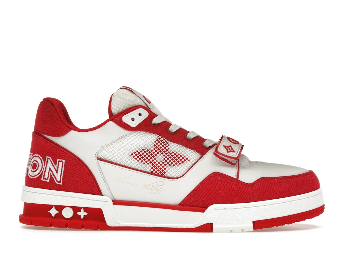 Louis Vuitton Trainer Red Monogram Denim - 1