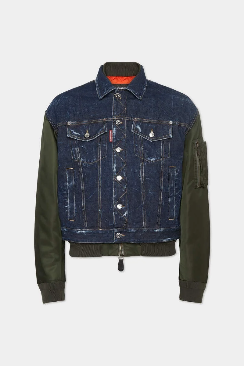 DARK INDIGO AVIATOR HYBRID BOMBER - 1